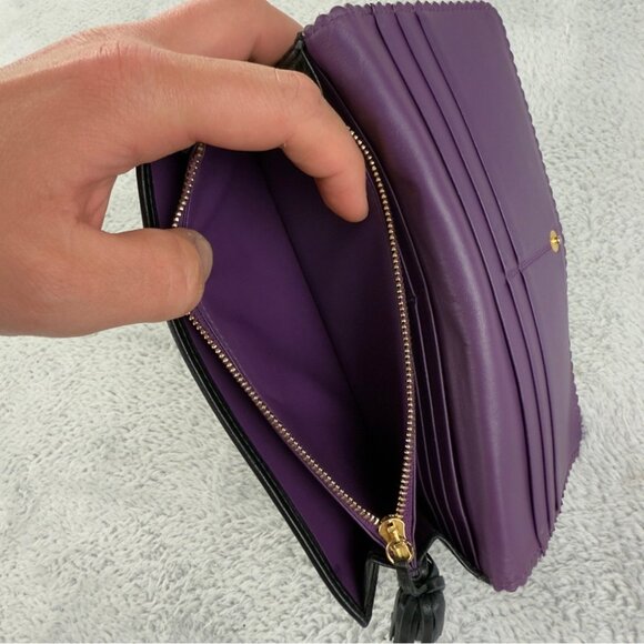 LOEWE Anagram Leather Long Bifold Wallet Black 100% Authentic Made in Spain - Picture 5 of 15